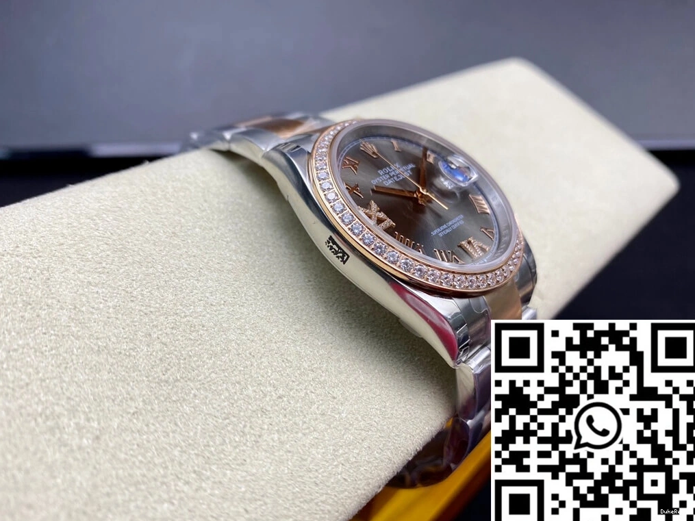 Diamond-set Rolex Factory Datejust M126281RBR-0012 EW Bezel 1205